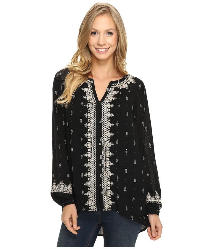 Lucky Brand - Ditsy Embroidered Top