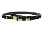 Ivanka Trump - 1/2 Suede Belt With Bow Buckle And Logo Rivet