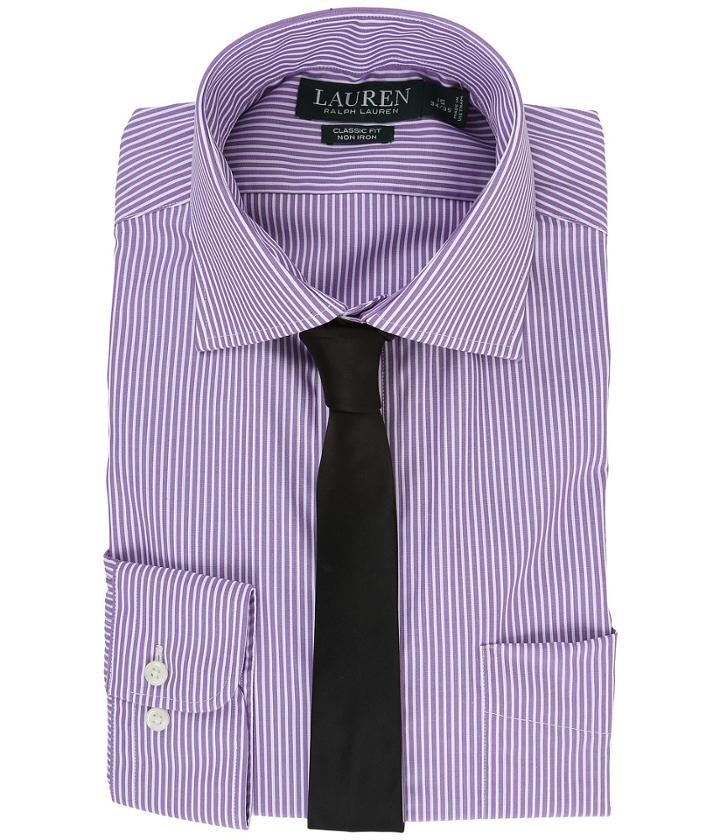 Lauren Ralph Lauren - Poplin Stripes Spread Collar Classic Button Down Shirt
