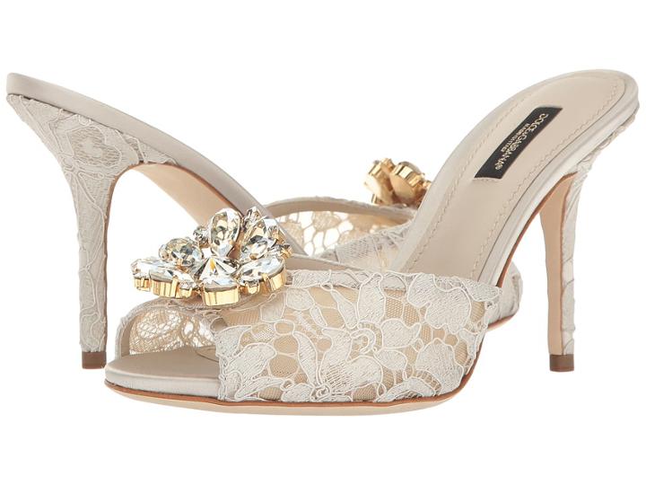Dolce &amp; Gabbana - Lace/jeweled Rainbow Lace 85mm Slide