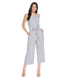 Two By Vince Camuto - Sleeveless Shore Linen Stripe Belted Jumpsuit