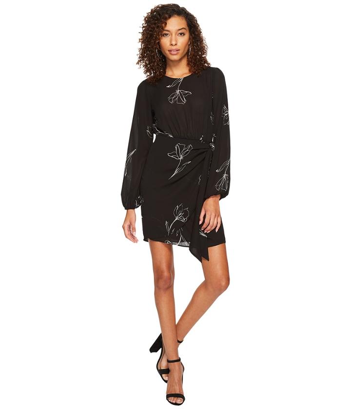 Astr The Label - Tie Skirt Long Sleeve Dress
