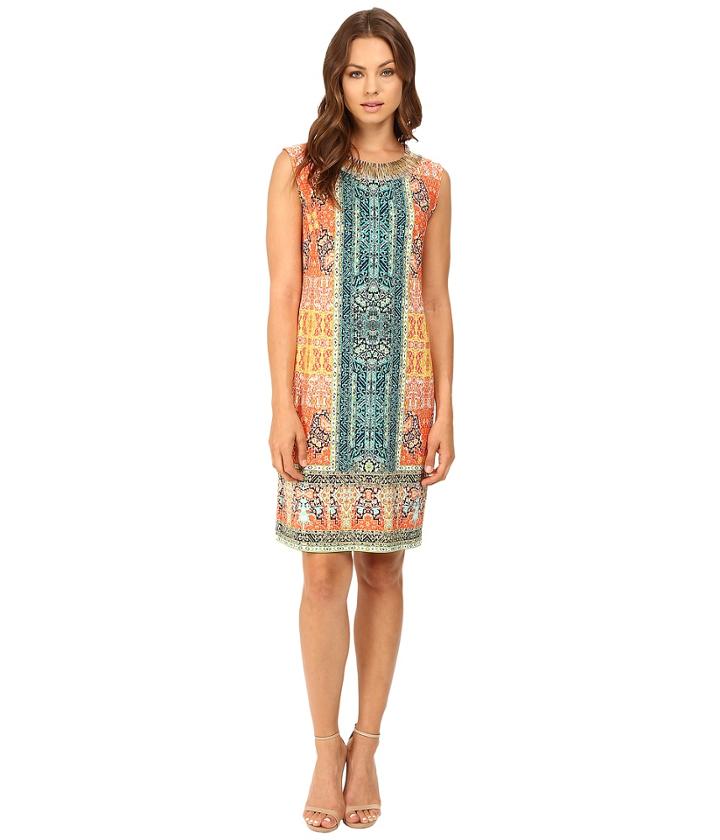 Christin Michaels - Marian Beaded Neck Dress