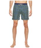 Scotch &amp; Soda - Medium Length Swim Shorts In Fine Peached Quality With Pattern