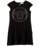 Versace Kids - Cap Sleeve Dress With Large Medusa Logo