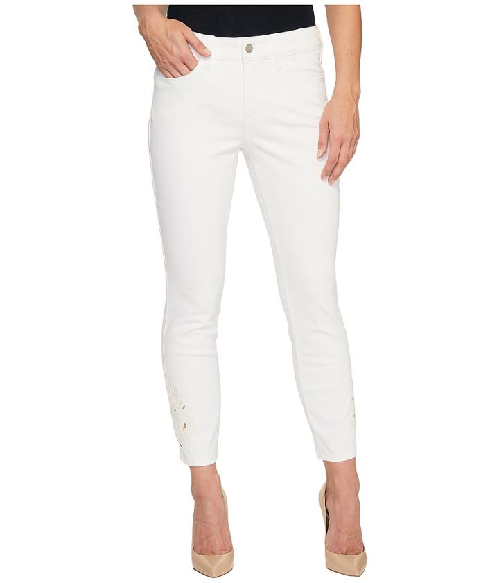 Nydj - Alina Ankle W/ Eyelet Embroidery In Optic White