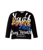 Versace Kids - Long Sleeve 'youth' Logo Graphic T-shirt