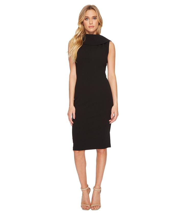 Adrianna Papell - Roll Neck Sheath With V-back Dress