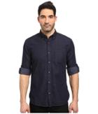 John Varvatos Star U.s.a. - Slim Fit Button Down Collar Sport Shirt W/ Roll Up Sleeve And Single Chest Pocket, Short Hem Length W530s3b