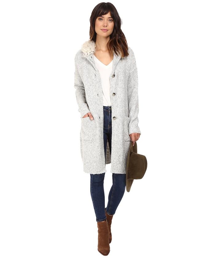 Bb Dakota - Avondale Fur Hood Cardi