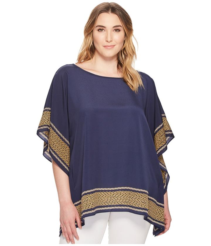 Michael Michael Kors - Plus Size Box Links Scarf Top