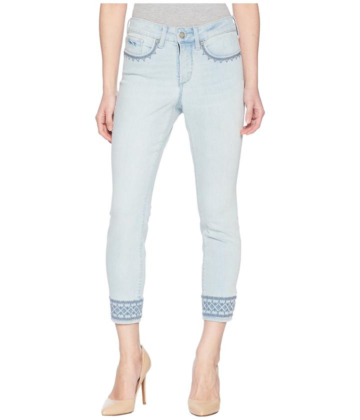 Nydj Petite - Petite Ami Skinny Ankle W/ Border Embroidered In Palm Desert