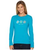 Life Is Good - Three Daisies Painted Long Sleeve Crusher Tee