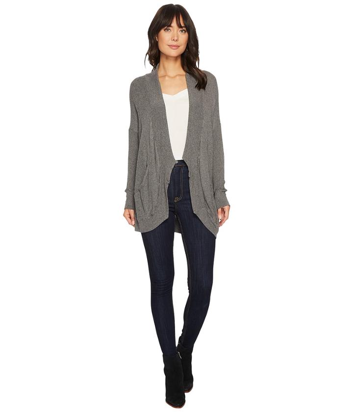 Allen Allen - Thermal Sweater Long Sleeve Cardigan