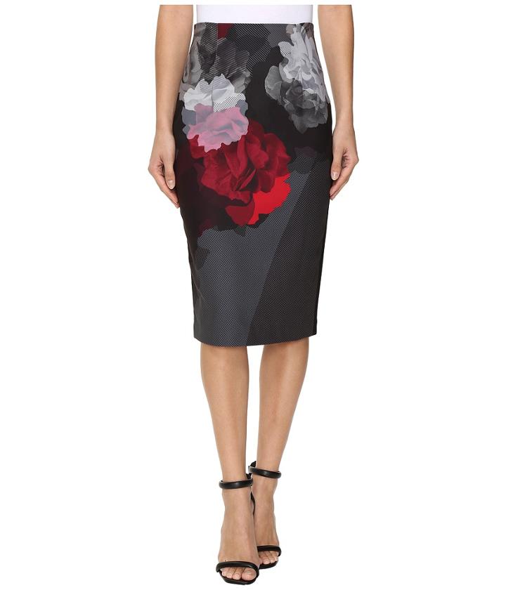 Ellen Tracy - Placement Print High Waist Pencil Skirt