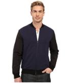 Kenneth Cole Sportswear - Knit Bomber W/ Nylon Sleeves