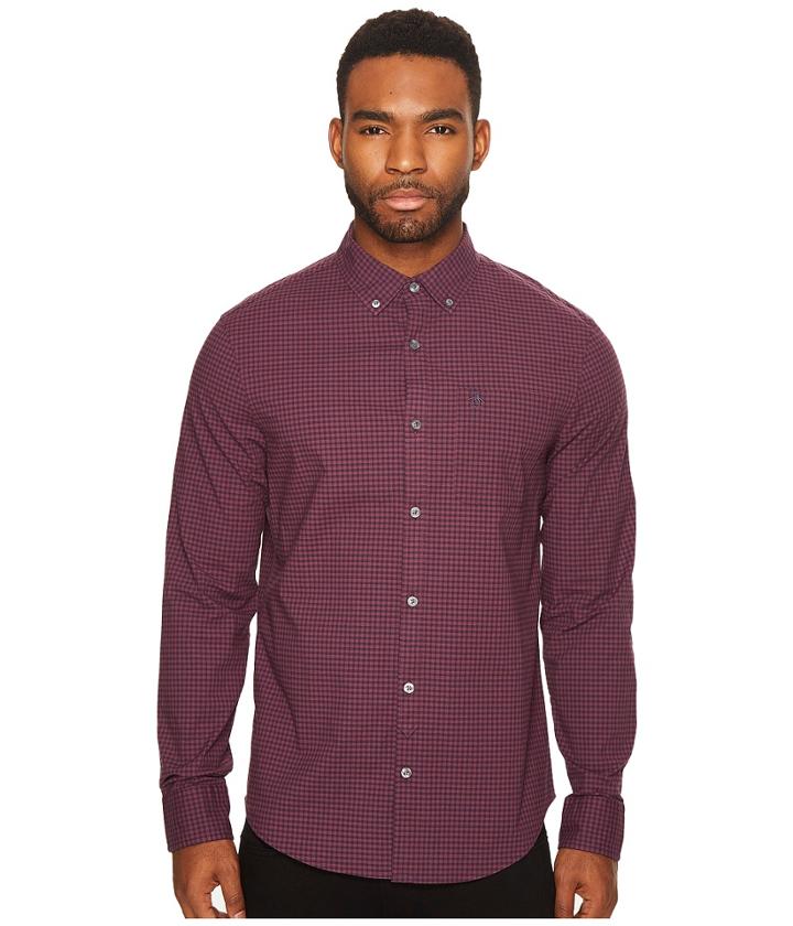 Original Penguin - Long Sleeve Stretch Gingham