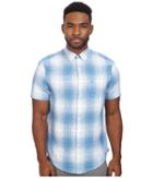 Original Penguin - Short Sleeve Gradient Plaid Linen