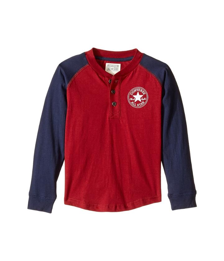 Converse Kids - Long Sleeve Graphic Henley Top