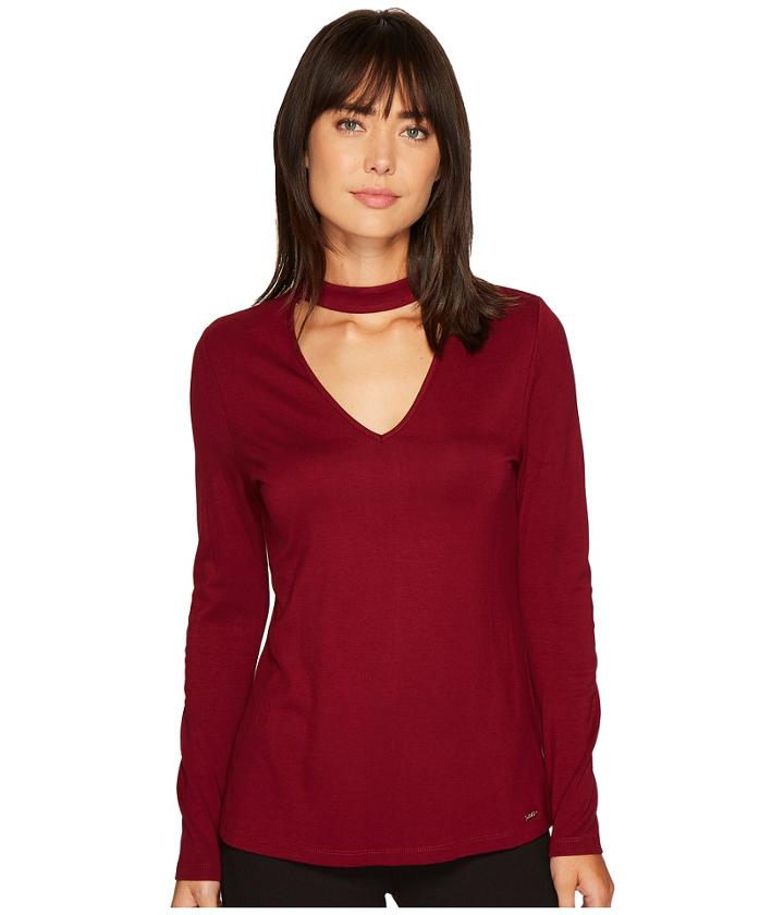 Ivanka Trump - Choker Neck Long Sleeve Shirt