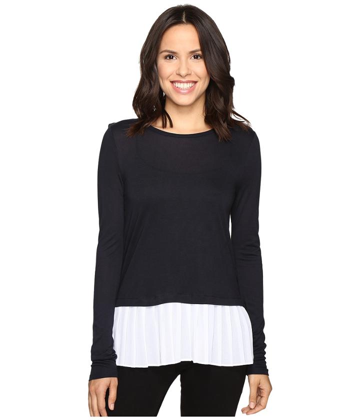 Michael Michael Kors - Pleated Woven Hem Top
