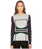 Yigal Azrouel - Color Block Pointelle Stitch Bustier Top