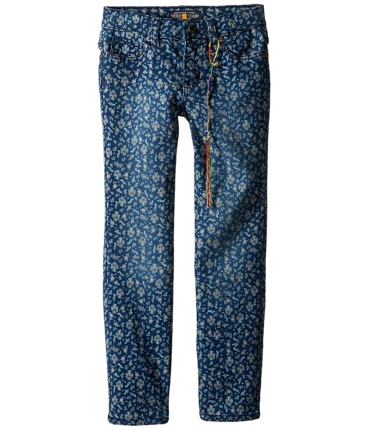 Lucky Brand Kids - Printed Zoe Jeans In Dark Indigo