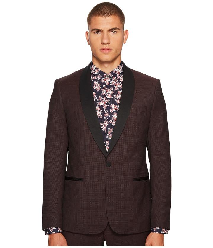 The Kooples - Tuxedo Jacket In Striped Fabric With A Black Collar