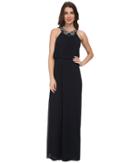Vince Camuto - Chiffon Gown W/ Novelty Necklace