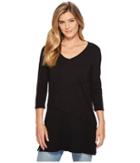 Mod-o-doc - Slub Jersey Diagonal Seamed 3/4 Sleeve Tunic