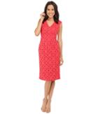 Maggy London - Pique Burnout Novelty Sheath