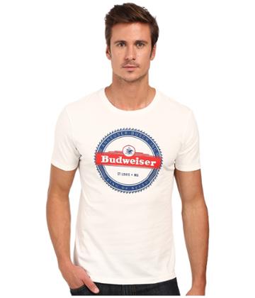 Lucky Brand - Budweiser Stripe Graphic Tee