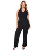 Michael Michael Kors - Plus Size Belted Halter Jumpsuit