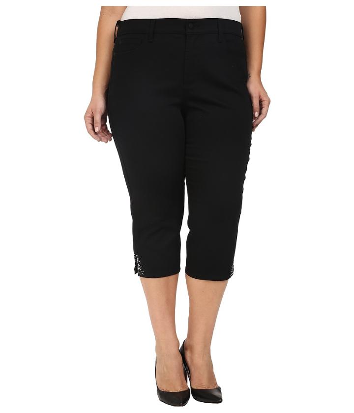 Nydj Plus Size - Plus Size Ariel Crop Rhinestone In Black