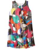 Us Angels - Printed Chiffon Sleeveless A-line Dress