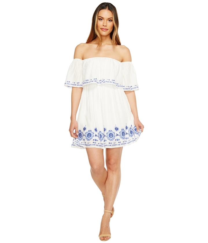 Brigitte Bailey - Halee Off The Shoulder Embroidered Dress