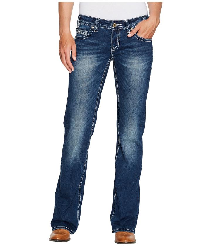 Rock And Roll Cowgirl - Riding Bootcut In Dark Vintage W7-2349