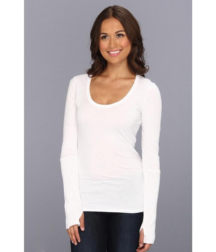 Alternative Rib Sleeve Scoop Neck Tee