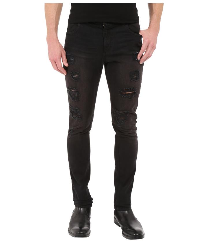 Rustic Dime - Ripped Taper Fit In Ash Black