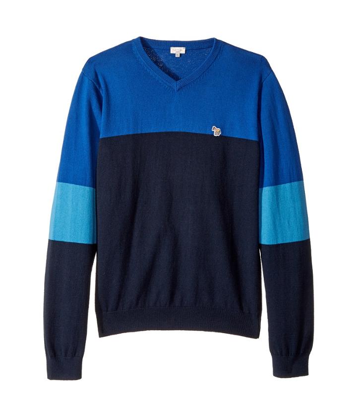 Paul Smith Junior - V-neck Color Block Sweater