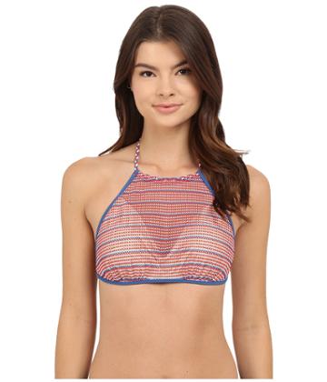 Luli Fama - American Dream Crochet Illusion Halter Top