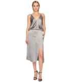 Jil Sander Navy - Sleeveless Cami Slip Dress With Slit