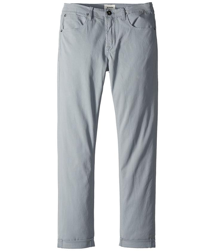 Hudson Kids - Blake Slim Leg Roll Cuff Sateen Pants In Powder