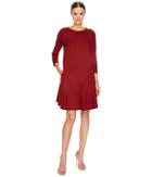 Jil Sander Navy - Knit Long Sleeve Dress With Flounce Hem