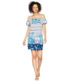 Tommy Bahama - Tropical Engineered Over The Shoulder Ruffle Dress Cover-up