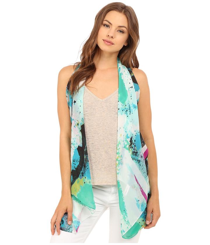 Calvin Klein - Graffiti Print Convertible Scarf Vest