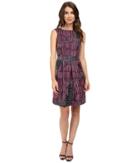 Donna Morgan - Box Pleat Poly Twill Fit And Flare Dress