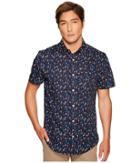 Original Penguin - Short Sleeve Mini Color Palms Stretch Poplin Shirt