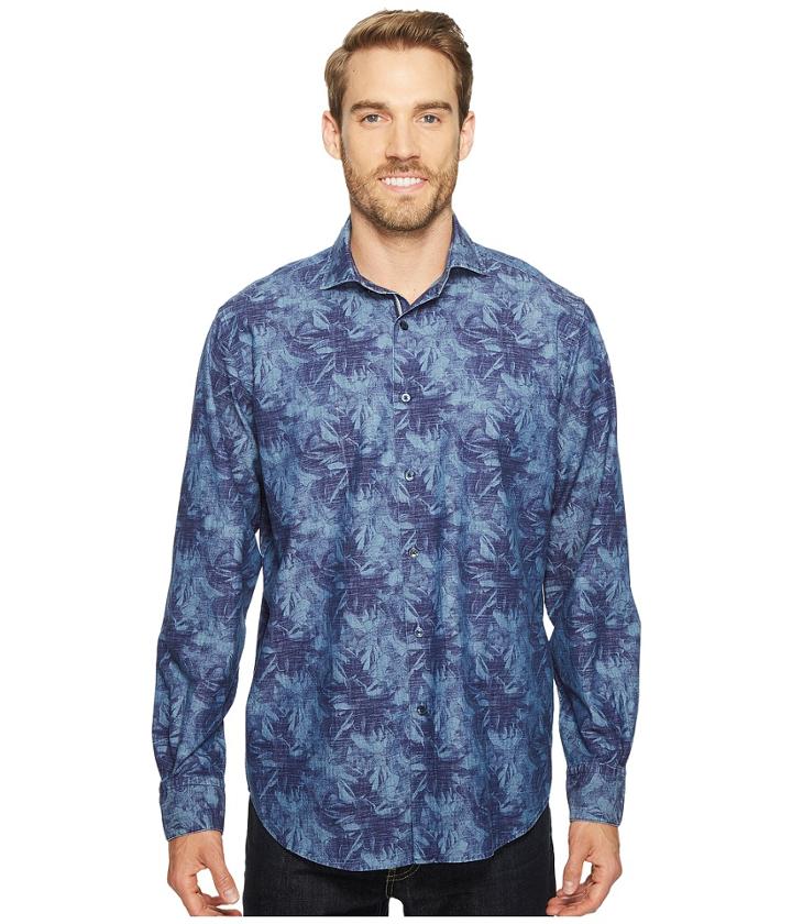 Bugatchi - Long Sleeve Classic Fit Spread Collar Shirt
