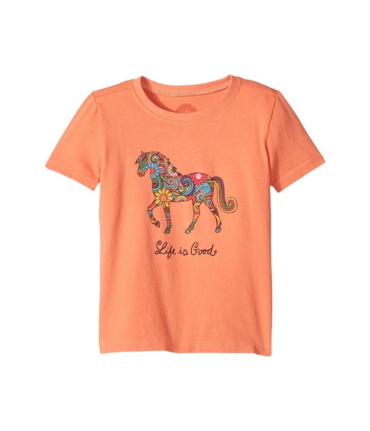 Life Is Good Kids - Flower Swirl Horse Crusher Tee
